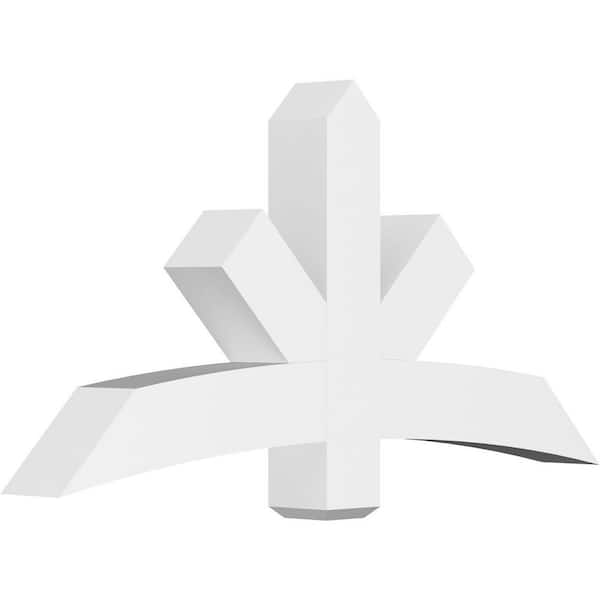 Ekena Millwork Alberta 60 in. W x 30 in. H x 6 in. D Signature Polyurethane Bracket