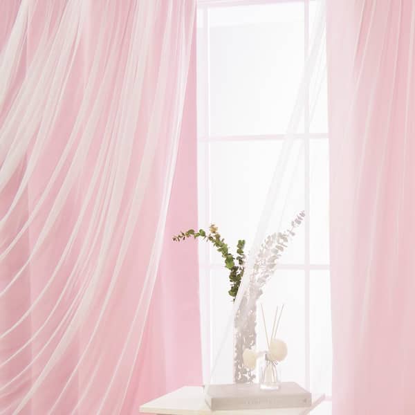 Best Home Fashion New Pink Solid Grommet Room Darkening Curtain