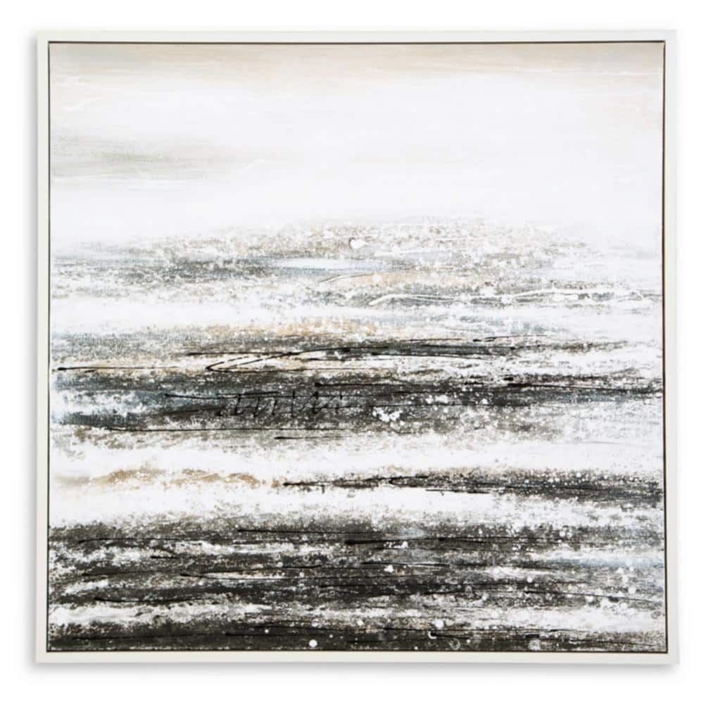 Contemporary Abstract White and Gray Wall Art