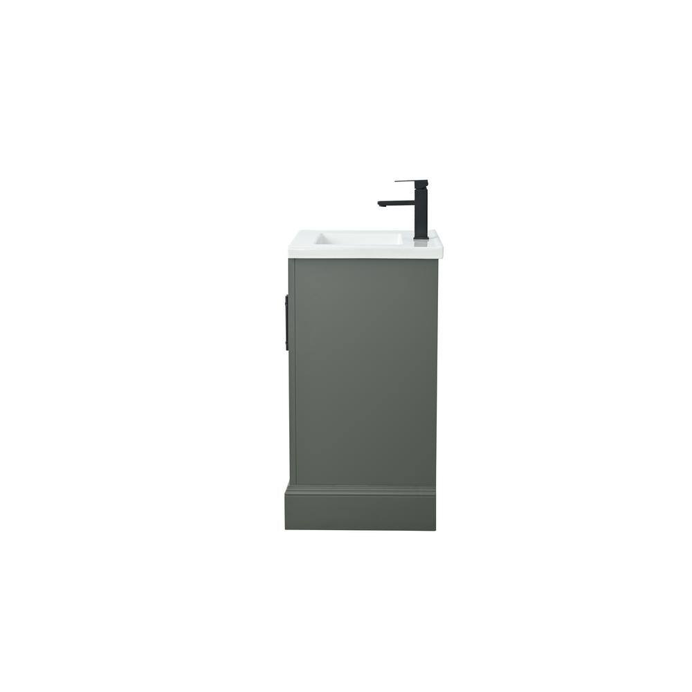 Vintage Green 24" Freestanding Single Sink Bathroom Vanity with Ceramic Top