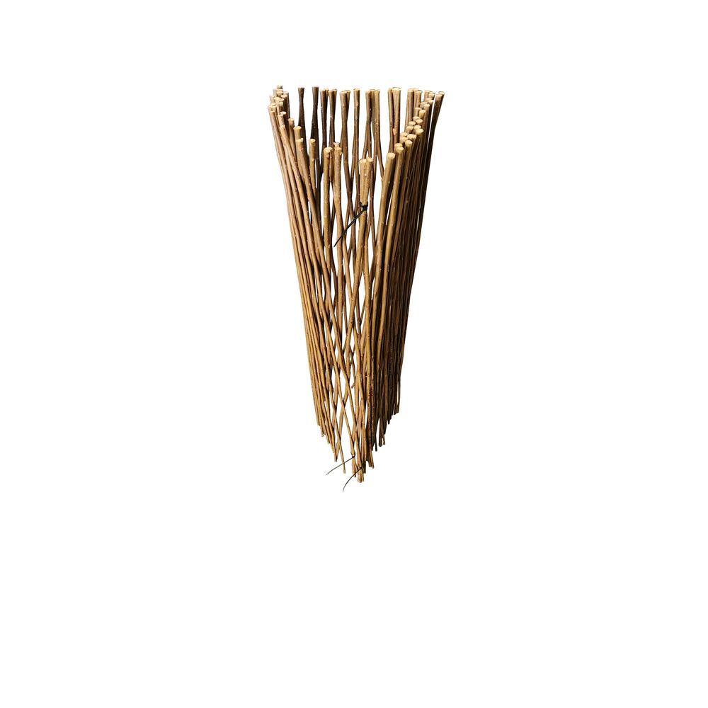 48" Brown Willow Expanding Circular Trellis Fence