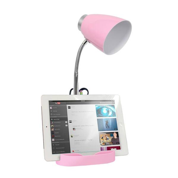 Simple Designs Gooseneck Organizer Desk Lamp with iPad