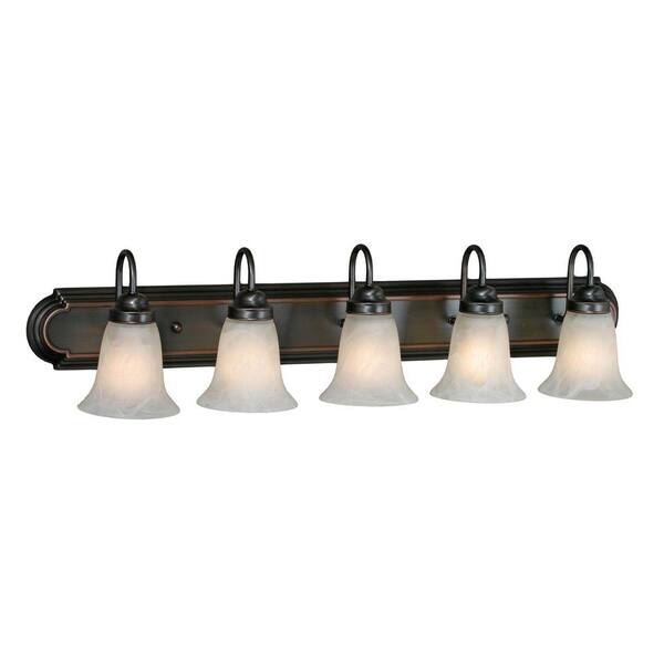 Unbranded Yvonne Collection 5-Light Oil-Rubbed Bronze Vanity Light