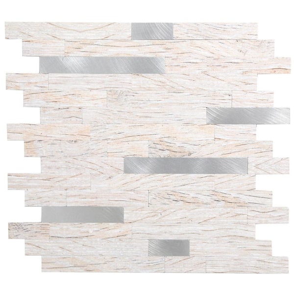 Yipscazo Ash Wood Collection 12 in. x 12 in. PVC Peel and Stick Tile (5 sq. ft./5-Sheets)