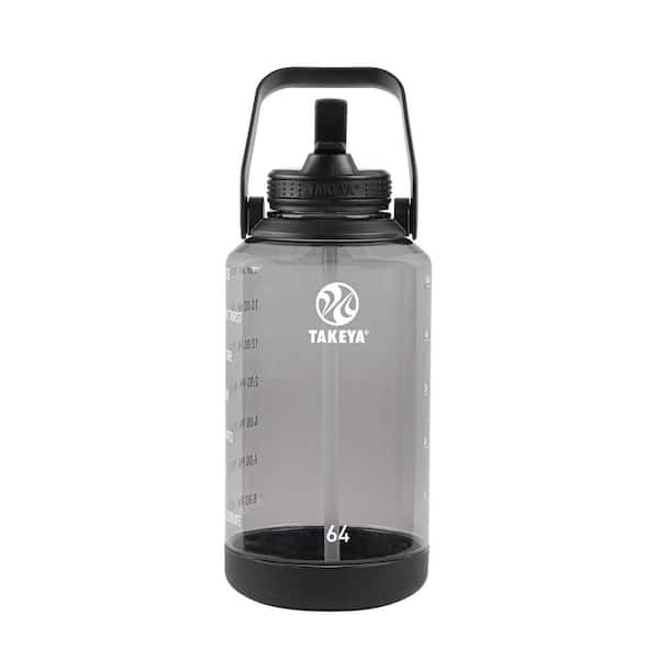 KEEPTO 64oz, 128oz Water Bottle with Straw & Handle - Motivational