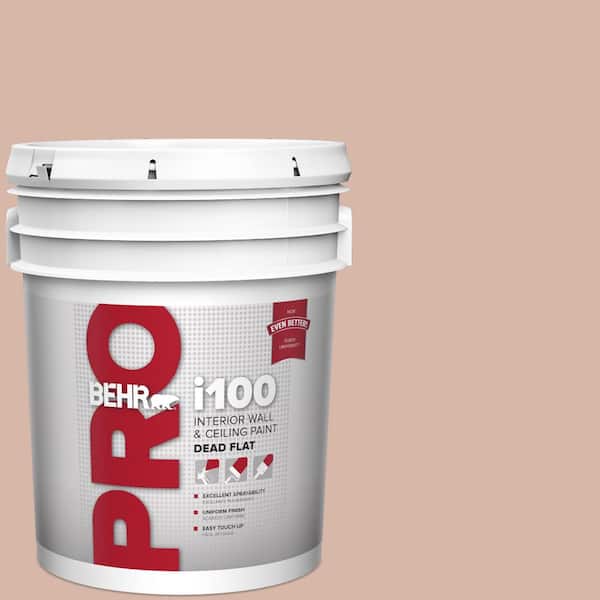 BEHR PRO 5 gal. #S190-3 Sedona Pink Dead Flat Interior Paint