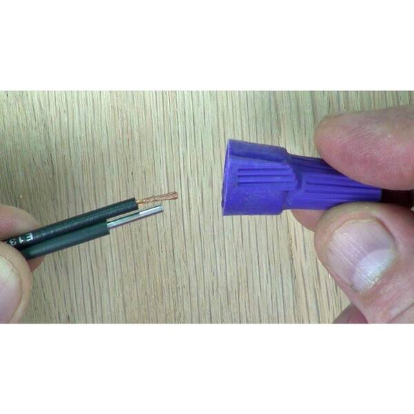 300 Pcs Ideal Al/Cu Twister #65 Purple Wire Connectors Copper to Aluminum 
