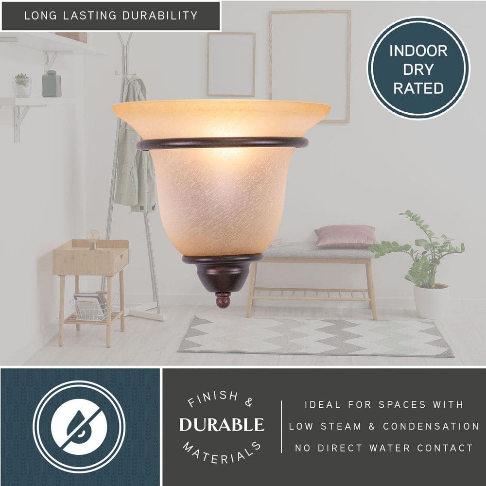 Monrovia Royal Bronze 5" Direct Wired Wall Sconce