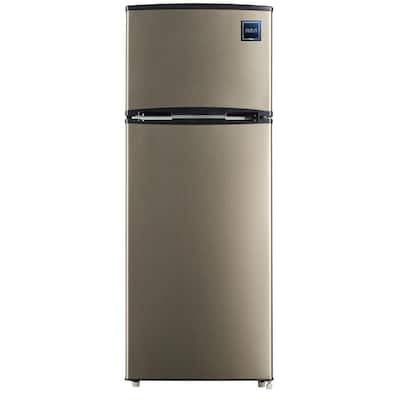 7.5 cu. ft. Refrigerator with Top Freezer in Stainless Look