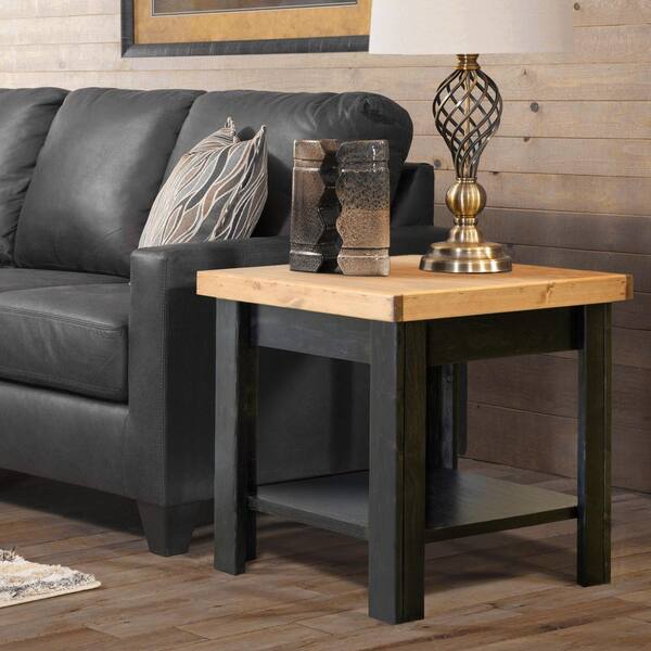 Black end tables living room discount