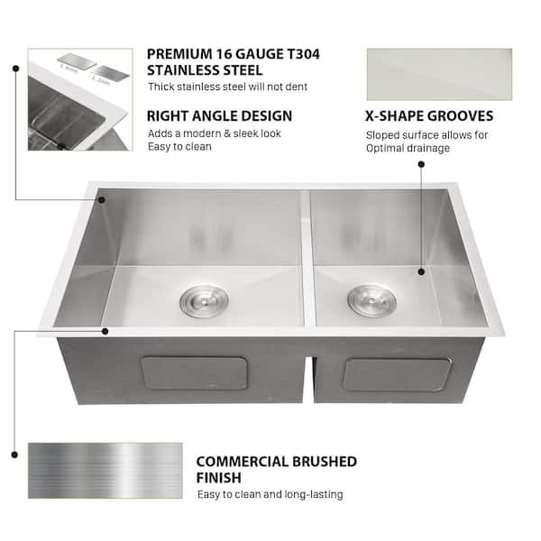 Have a question about Sarlai 33 in. Low-Divide Undermount Double