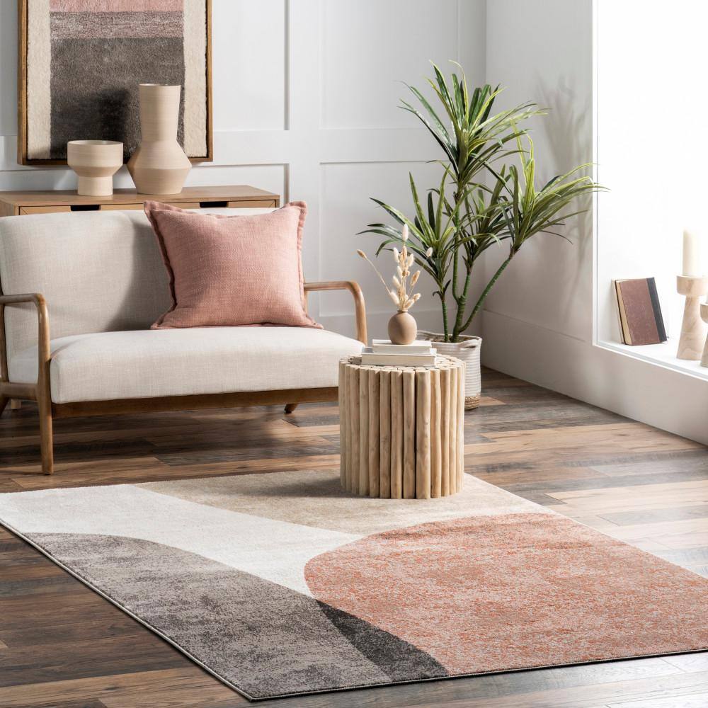 Emelia Abstract Multicolor Synthetic Area Rug