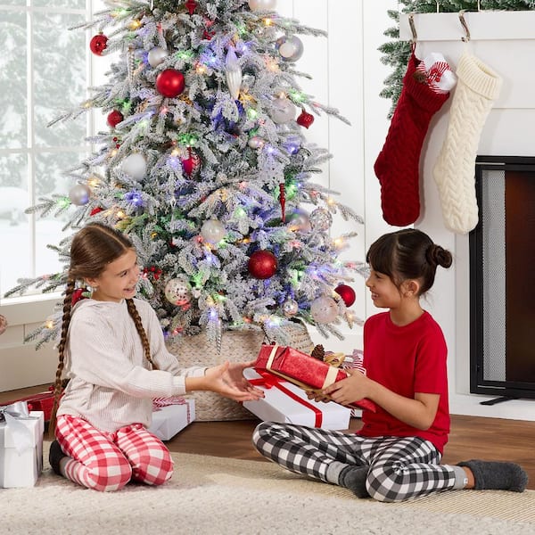 Best Choice Products 7.5 ft. Green Fir Pre-Lit Flocked Artificial
