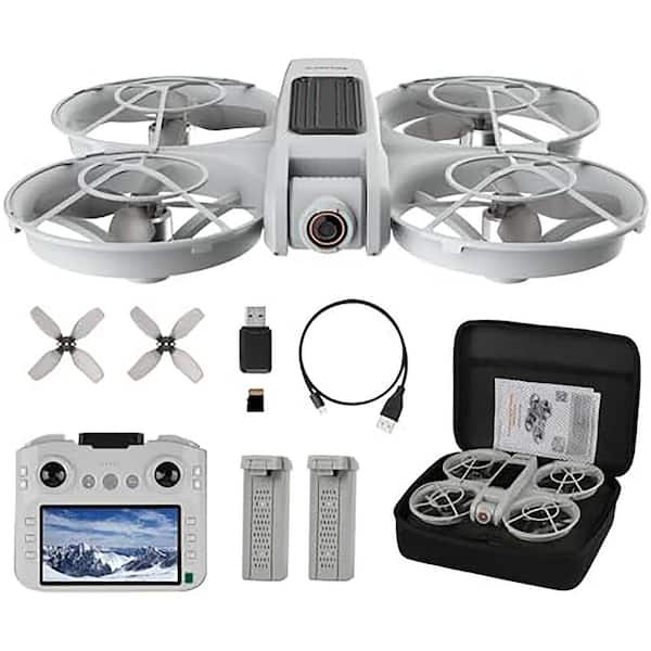 Camera Drone with 2K Wide Angle Lens Brushless Motor Auto Hover LCD Screen FPV Quadcopter for Beginners