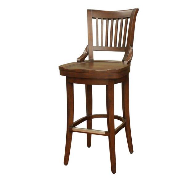 American Heritage Liberty 34 in. Suede Bar Stool