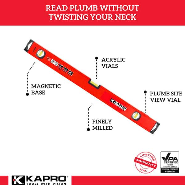 48 in. Magnetic Aluminum Box Level with Plumb Site