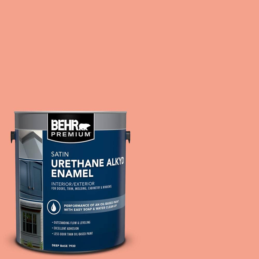 1 gal. Home Decorators Collection #HDC-MD-18 Peach Mimosa Urethane Alkyd Satin Enamel Interior/Exterior Paint price history on PriceWatchPro