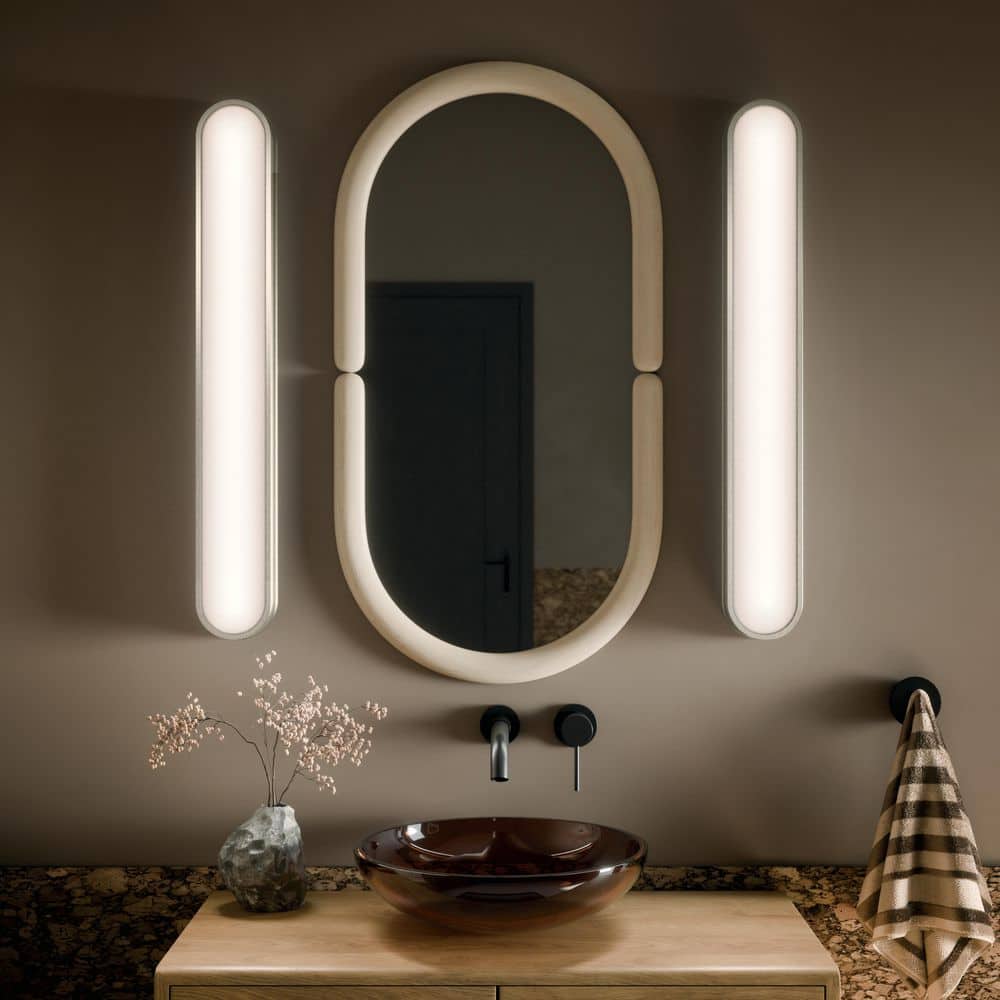 Daines 32.75 in. LED Bath Bar with White Glass in Brushed Nickel price history on PriceWatchPro