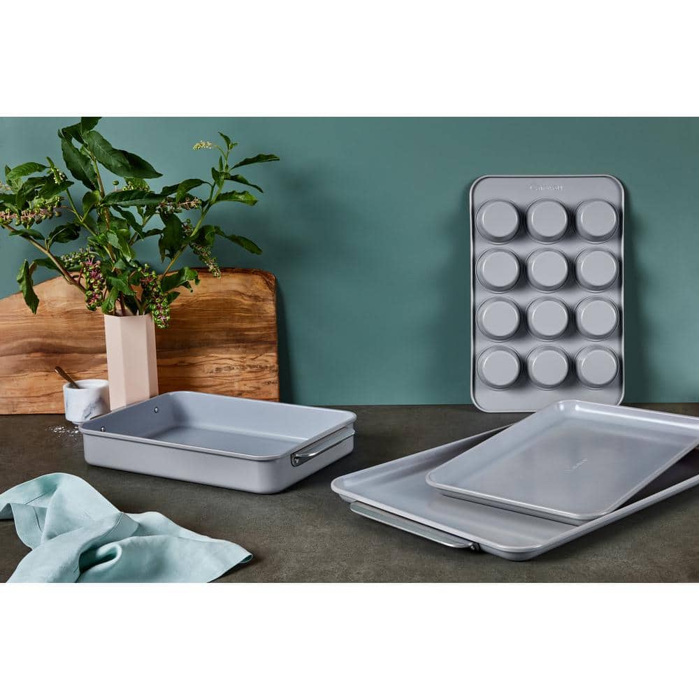 Caraway 5-Piece Non-Stick Silver Steel Bakeware Set