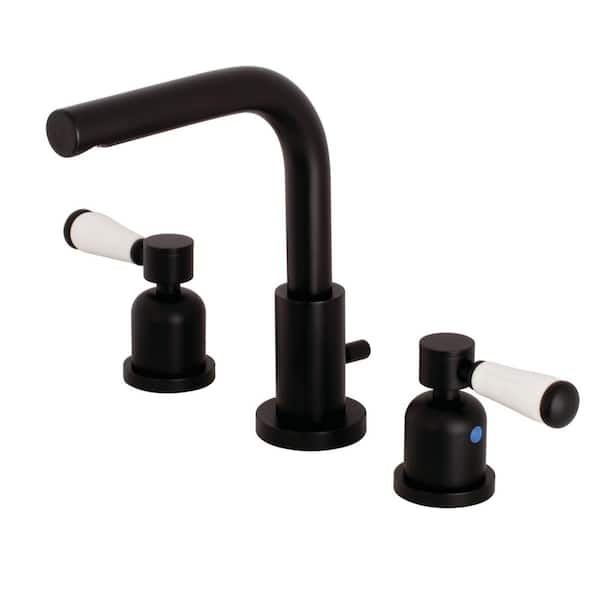 Kingston Brass Paris 8 in. Widespread 2-Handle Bathroom Faucet in Matte Black