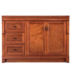 Naples 48 in. W Bath Vanity Cabinet Only in Warm Cinnamon with Left Hand Drawers