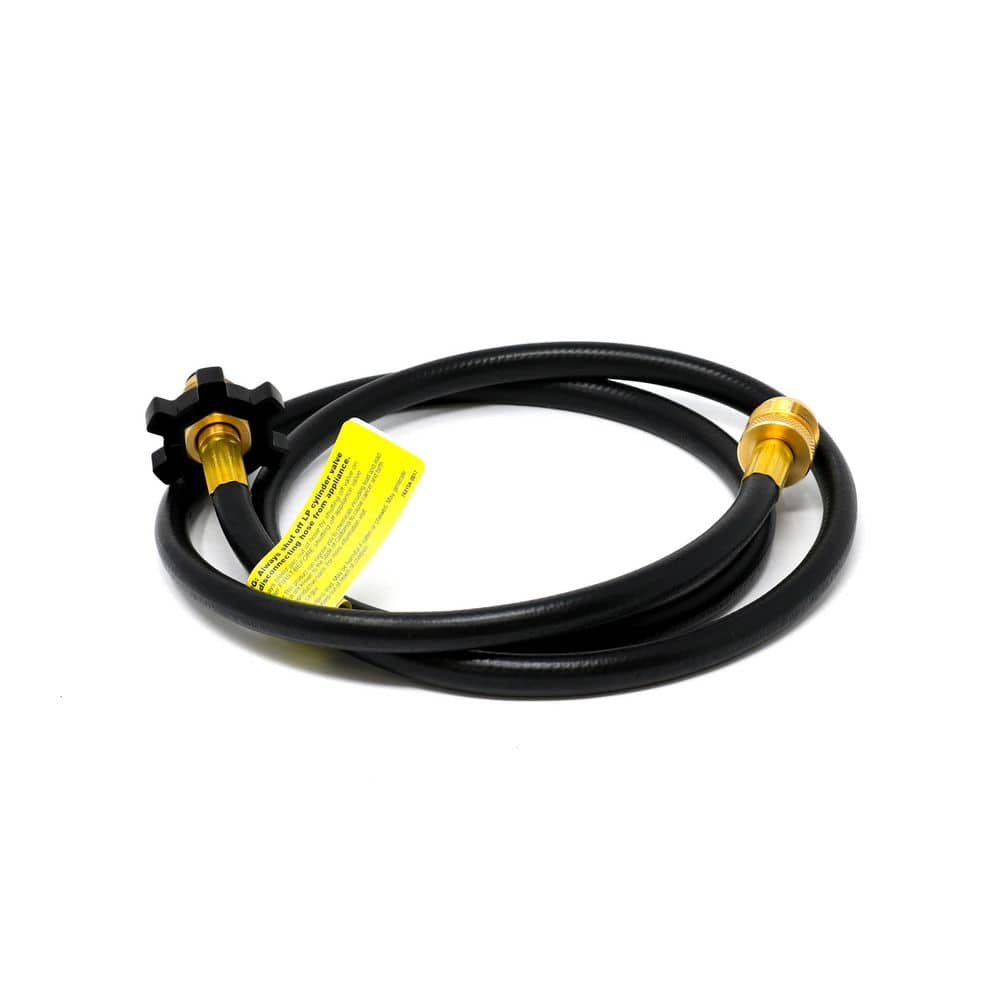 5 ft Black Brass and Plastic Propane Hose Assembly