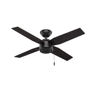 Commerce 44 in. Indoor/Outdoor Matte Black Ceiling Fan For Patios or Bedrooms