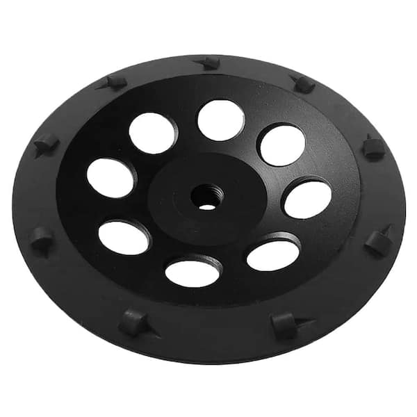 7 in. PCD Grinding Wheel for Mastic, Coatings, Epoxy and Paint, 9 Quarter Round Segments, 5/8"-11 Arbor