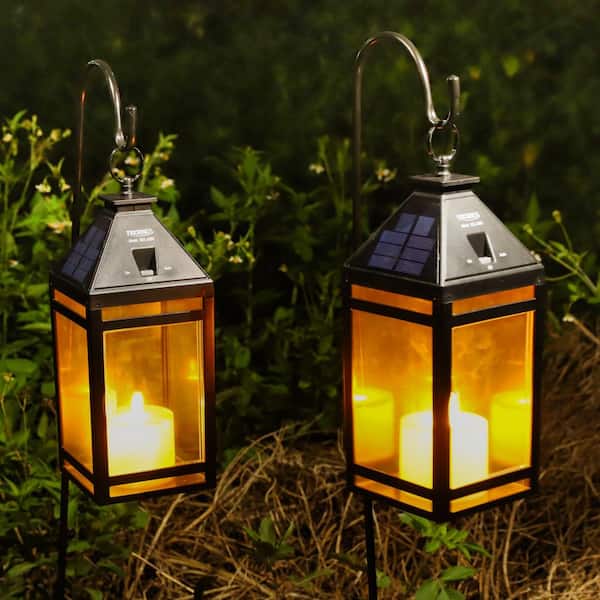Led Vintage Lantern Flickering Flame, Decorations Indoor/outdoor