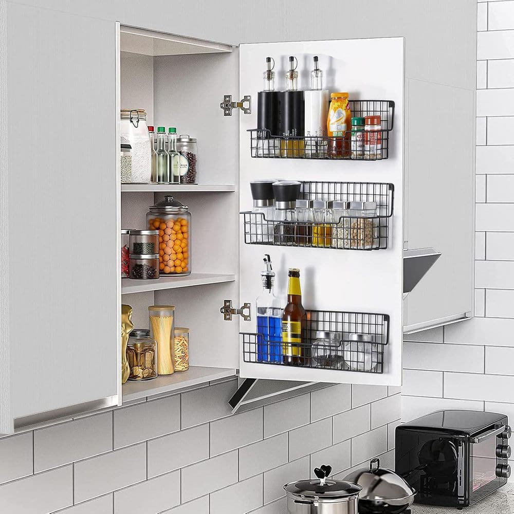 14.57 in. 4 Set Metal Wall Mount Spice Rack in Black price history on PriceWatchPro