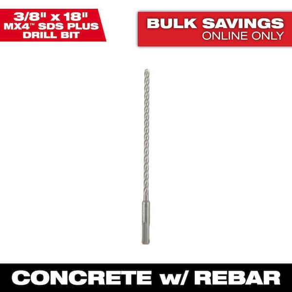 3/8 in. x 18 in. 4-Cutter SDS-PLUS Carbide Drill Bit