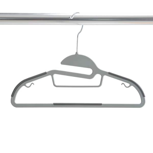 Simplify 25-Pack Plastic Non-slip Grip Clothing Hanger (White) in the  Hangers department at