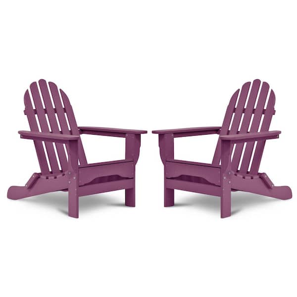 DUROGREEN Icon Lilac Recycled Plastic Adirondack Chair (2-Pack)