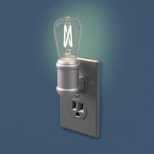 Aged Nickel Automatic Vintage Edison LED Night Light