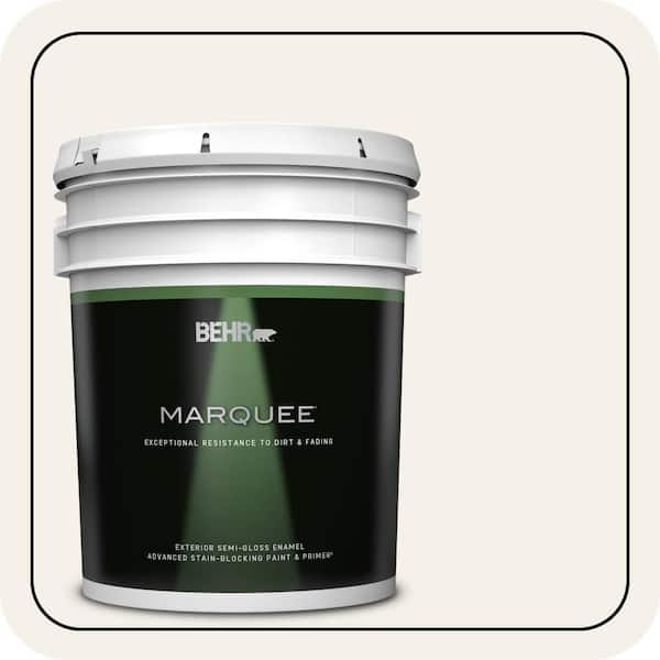 BEHR MARQUEE 5 gal. #T16-17 Ivory Keys Semi-Gloss Enamel Exterior Paint & Primer