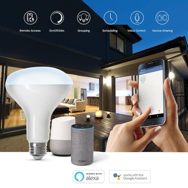 65-Watt Equivalent BR30 Dimmable SMART LED Light Bulb-On-Off Dim 65-Watt Equivalent BR30 Dimmable SMART LED Light Bulb-On-Off Dim