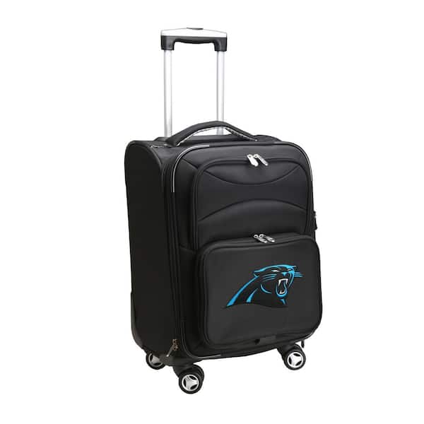 Denco NFL Carolina Panthers 21 in. Black Carry-On Spinner Softside Suitcase