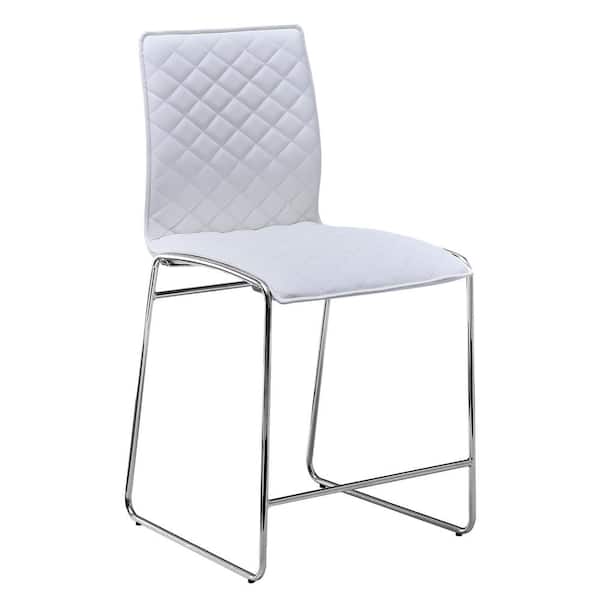 Thompson White Faux Leather Bar Chair (Set of 2)