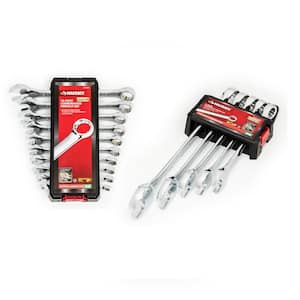 Metric Combination Wrench Set with XL Sizes (15-Piece)
