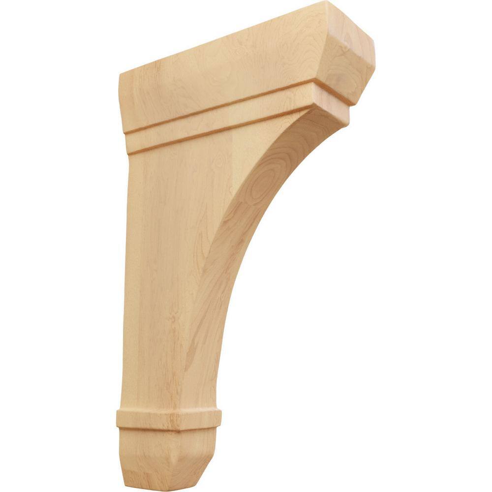Red Oak 10" Hand-Carved Wood Corbel Bracket