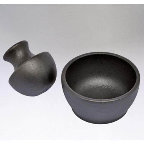 Manu Black Cast Iron Mortar and Pestle Set