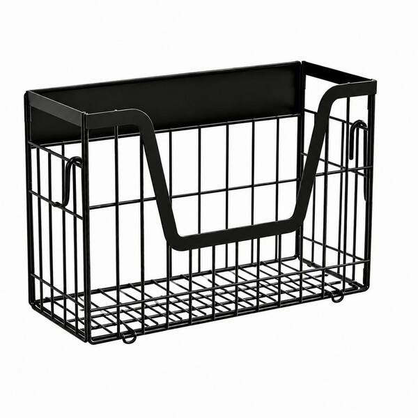 Magnetic Spice Rack Shelf for Refrigerator, Kitchen Pantry Organizer and Storage for Metal Surfaces, Black