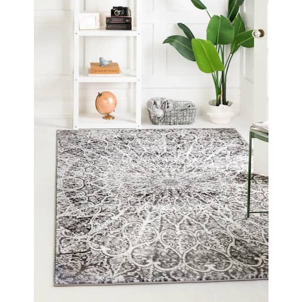 Sofia Grace Dark Gray 3' 3 x 5' 3 Area Rug