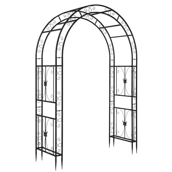 95 in. x 65 in. Garden Arbor, Arch for Wedding Ceremony Party, Garden Trellis for Plant Climbing, Christmas Decorations
