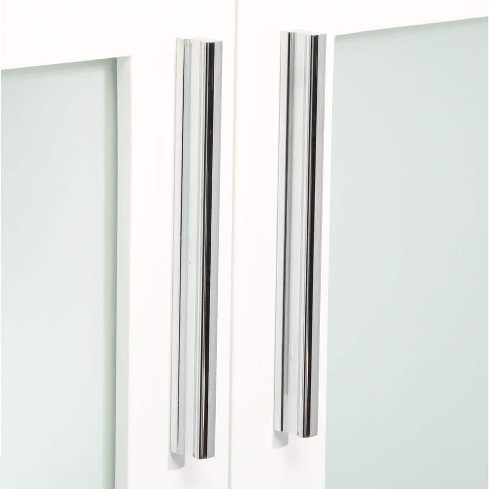 White Ceramic Top 30" Modern Freestanding Vanity Set with Mirror