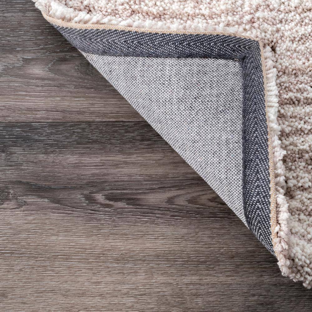 Luxurious Striped Shag Blue Multi 4' x 6' Area Rug