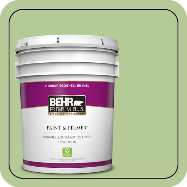 BEHR PREMIUM PLUS 5 gal. #430D-4 Garden Spot Eggshell Enamel Low Odor Interior Paint & Primer