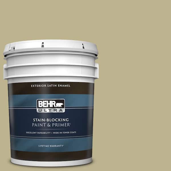 BEHR ULTRA 5 gal. #PPU9-10 Wasabi Powder Satin Enamel Exterior Paint & Primer