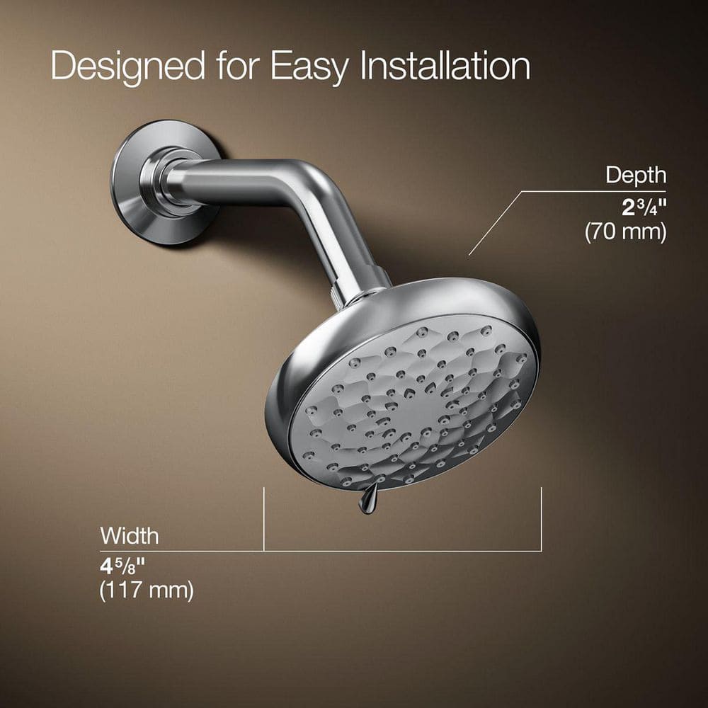 Pulse Chrome Multi-Function Wall Mounted Showerhead