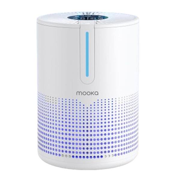 Elexnux 300 sq. ft. Quiet H13 HEPA True Personal Tabletop Air Purifier in White, Ozone-Free, Available To Add Essential Oil